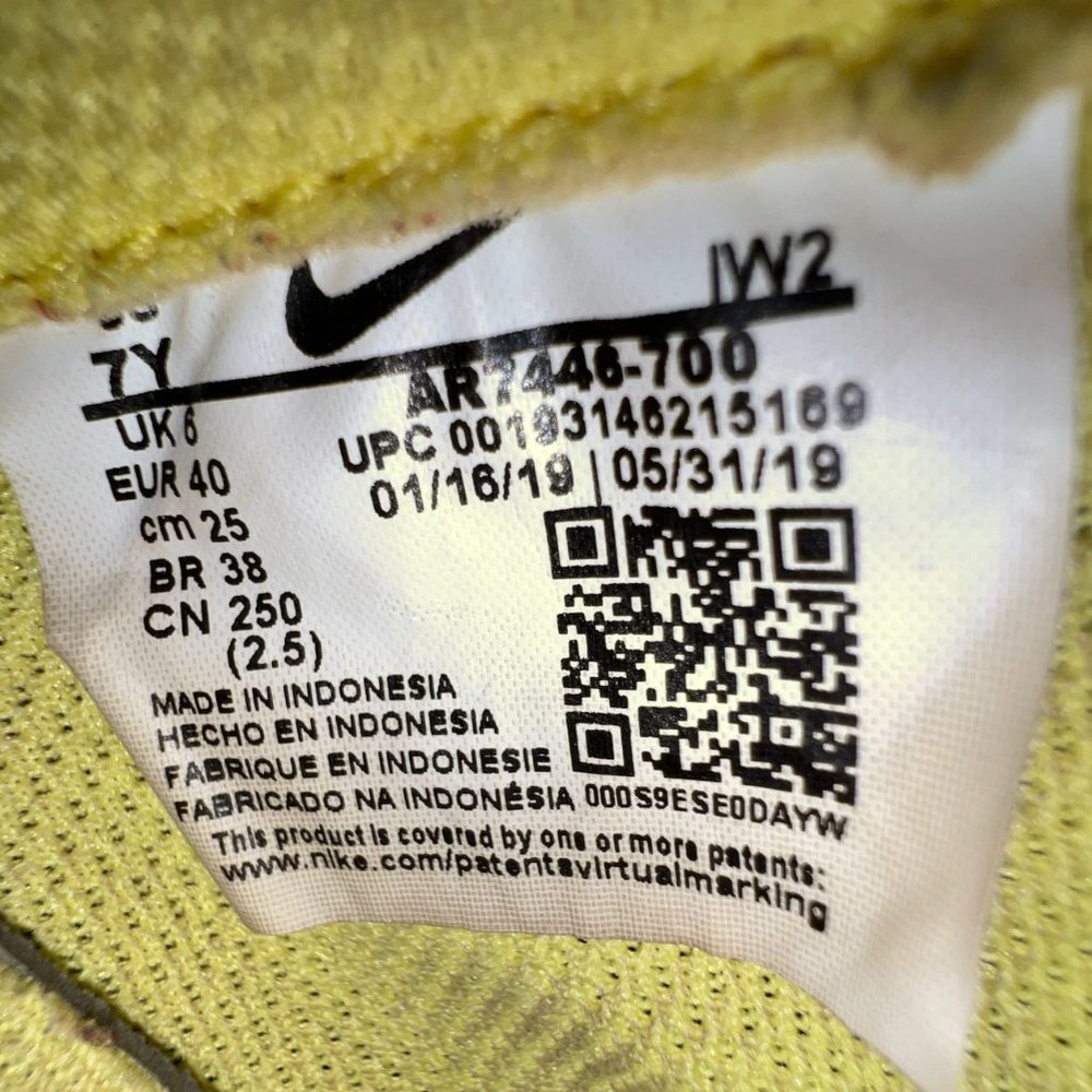 Nike Air Force 1 Low LV8 - Yellow Pulse (GS) - Womens 8.5 - Picture 7 of 7